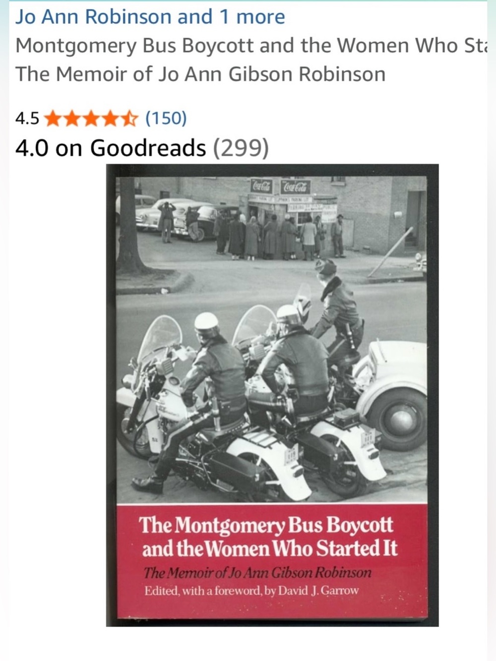 Montgomery Bus Boycott & the Women Who Started It Paperback Memoir AP USHistory